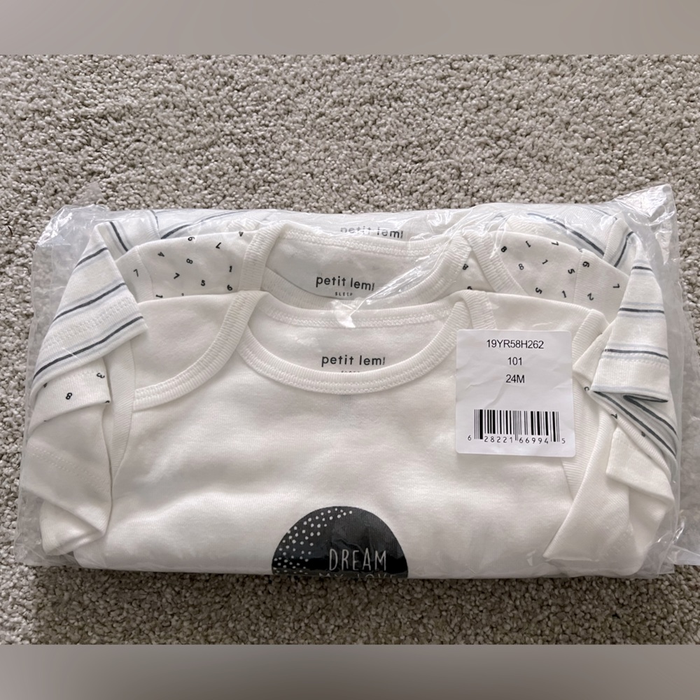 NWT Petit Lem Unisex 3 piece Bodysuits